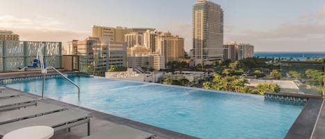 Outdoor pool, cabanas (surcharge), sun loungers