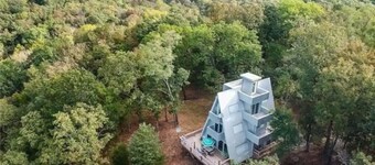 Modern A-FRAME cabin in the Ozark Mountains with amazing views!