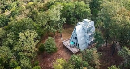Modern A-FRAME cabin in the Ozark Mountains with amazing views!