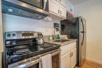 Newly remodeled modern & cozy condo w 1 bedroom/1 bath 2 beds, hot tub, trolley