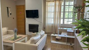 Smart TV, fireplace
