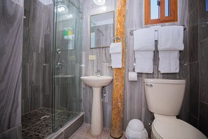 Towels, soap, toilet paper