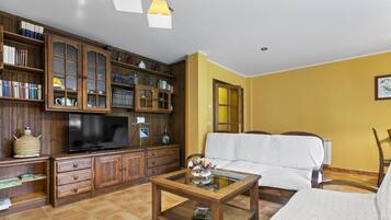 Een televisie en een dvd-speler