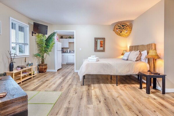 2 slaapkamers, een strijkplank/strijkijzer, gratis wifi, beddengoed