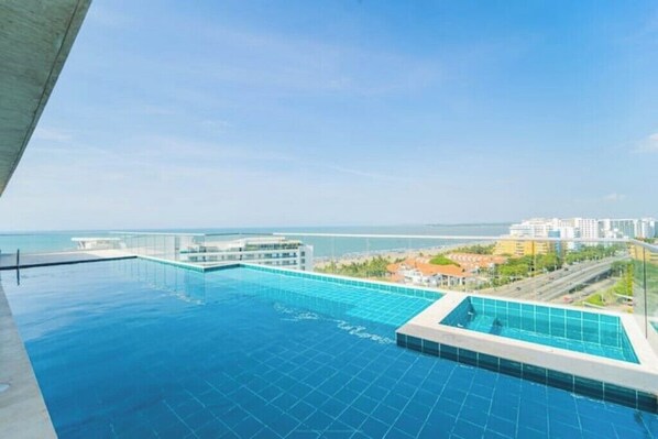 Outdoor pool, a heated pool