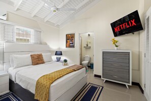 2 soverom, strykejern/-brett, reiseseng for barn og wi-fi (inkludert)