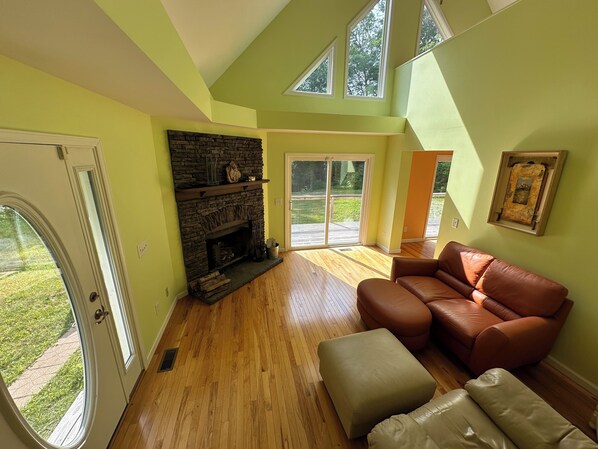 Fireplace - Schalk's Big Woods Cottage (Lake Toxaway)