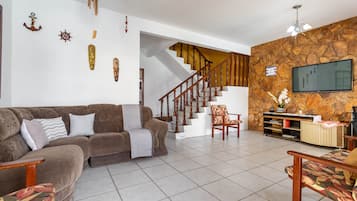 Smart TV, video games, music library, stereo