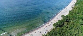 Holiday studio near the beach, playground