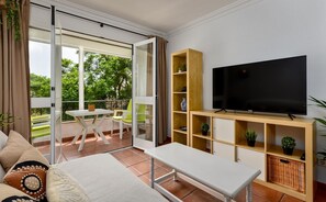 TV de tela plana, DVD player