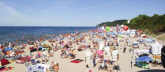Hus i Wiselka nær Østersøens strand