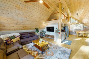 Fernseher, Kamin, DVD-Player