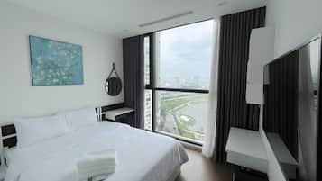 Luxury-Apartment, Balkon, Stadtblick