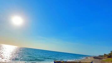 Vista a la playa o el mar