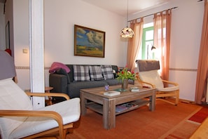 Smart TV, fireplace - Appartementhaus Kranichblick, Breege (Breege)