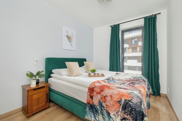 Apartment, 1 Schlafzimmer, Balkon | 1 Schlafzimmer, Bettwäsche