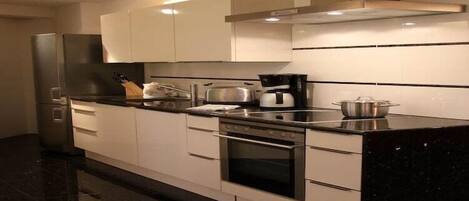 Fridge, oven, stovetop, dishwasher