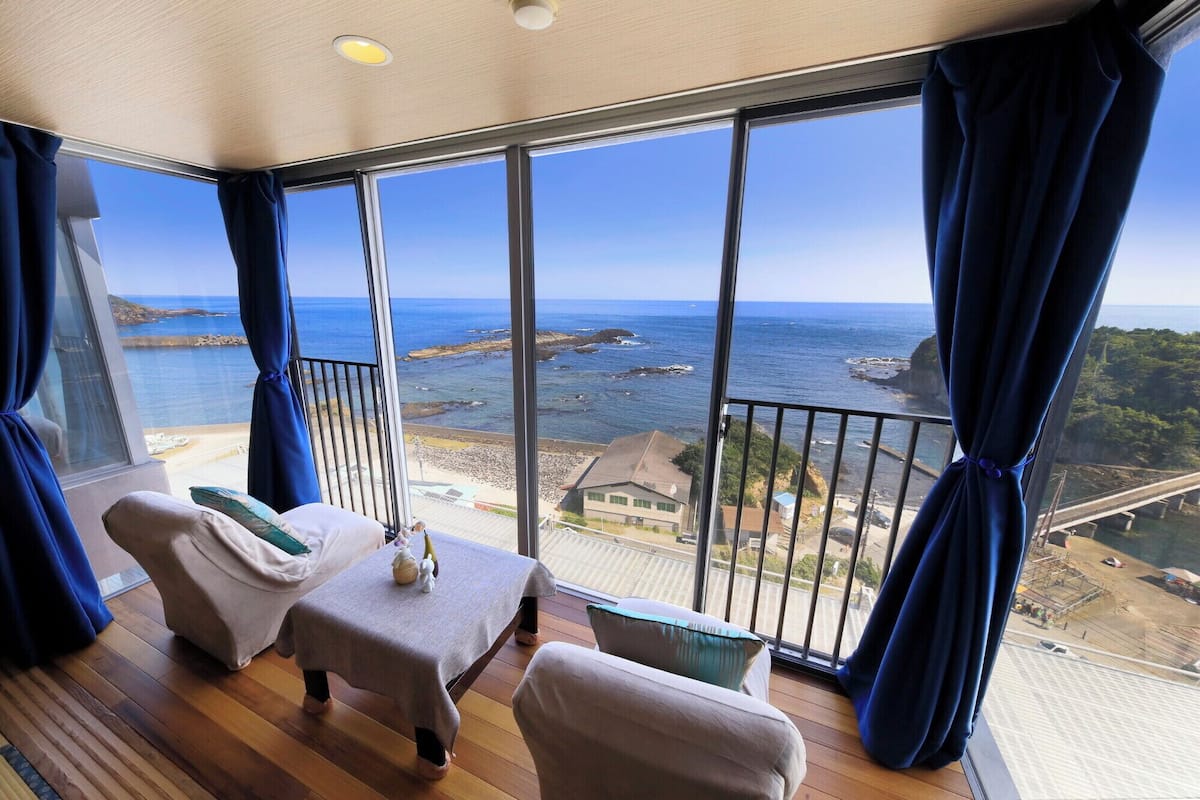 Habitación familiar, no fumadores, vistas al mar (502-604, Japanese style Room) | Cortinas opacas, wifi gratis, ropa de cama