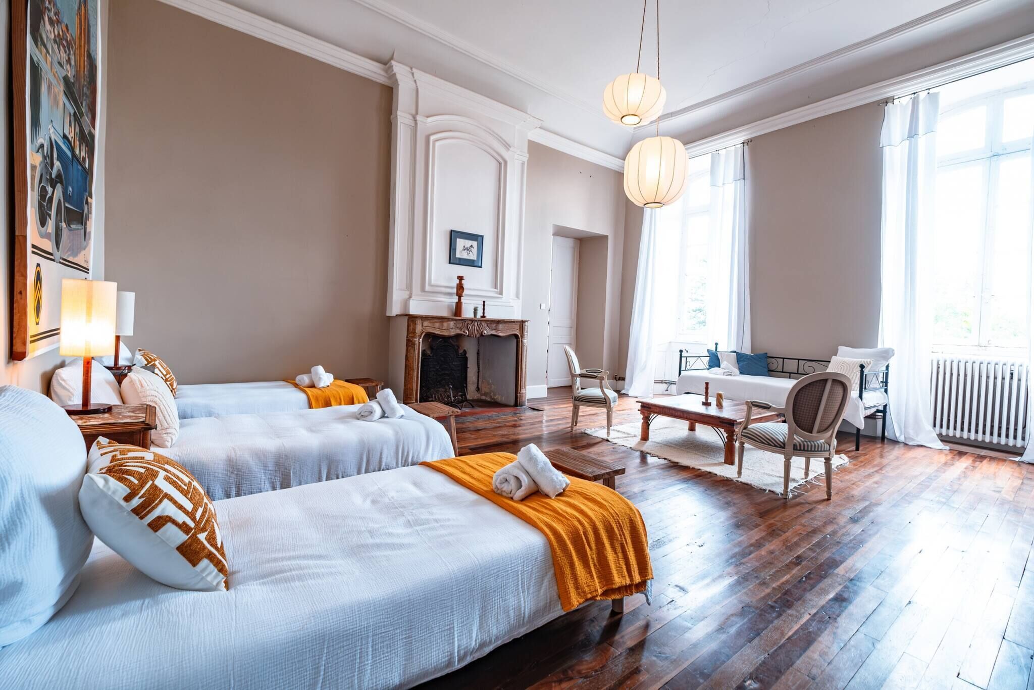 6 chambres, fer et planche à repasser, Wi-Fi gratuit, draps fournis