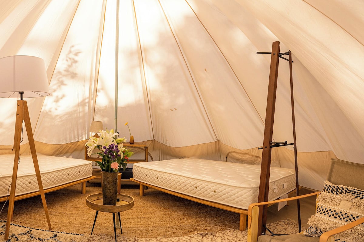 컴포트 텐트 ([Tent A] 2Bed Nordisk Tent(1-2people)) | 1 개의 침실, 무료 WiFi, 침대 시트
