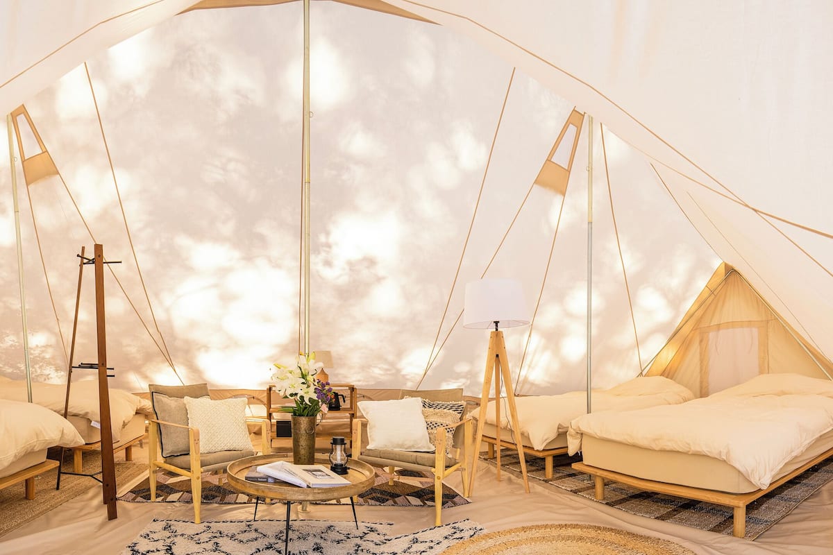 컴포트 텐트 ([Tent B] 4Bed Nordisk Tent(1-4people)) | 1 개의 침실, 무료 WiFi, 침대 시트
