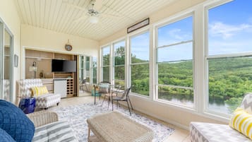 Smart TV, DVD player, books