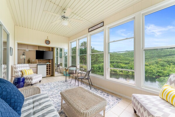 Smart TV, DVD player, books