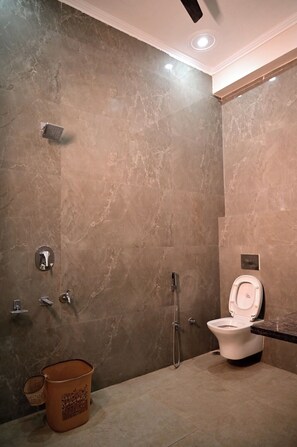 Bidet, towels, soap, shampoo - Luxury King-size Room in Ayodhya. 10 minutes from Ram Mandir! (Faizabad)