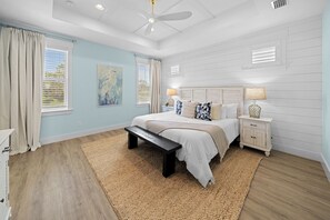 4 bedrooms, iron/ironing board, free WiFi, bed sheets - Sandcastle #1 | Gulf View Coastal Haven | Pool | Pet Friendly | Walk to Beach (Panama City Beach)