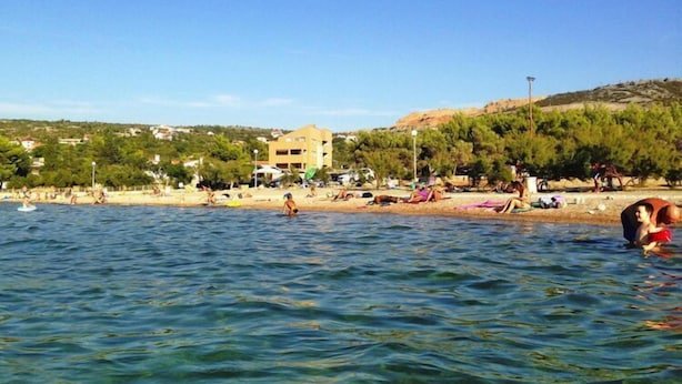 En la playa
