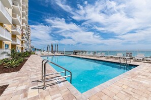 Et oppvarmet basseng