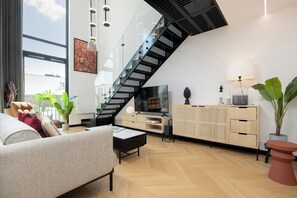 Apartment, 1 Bedroom, 2 Bathrooms | Living room - Apartment With A/C by Renters Prestige (Warsaw)