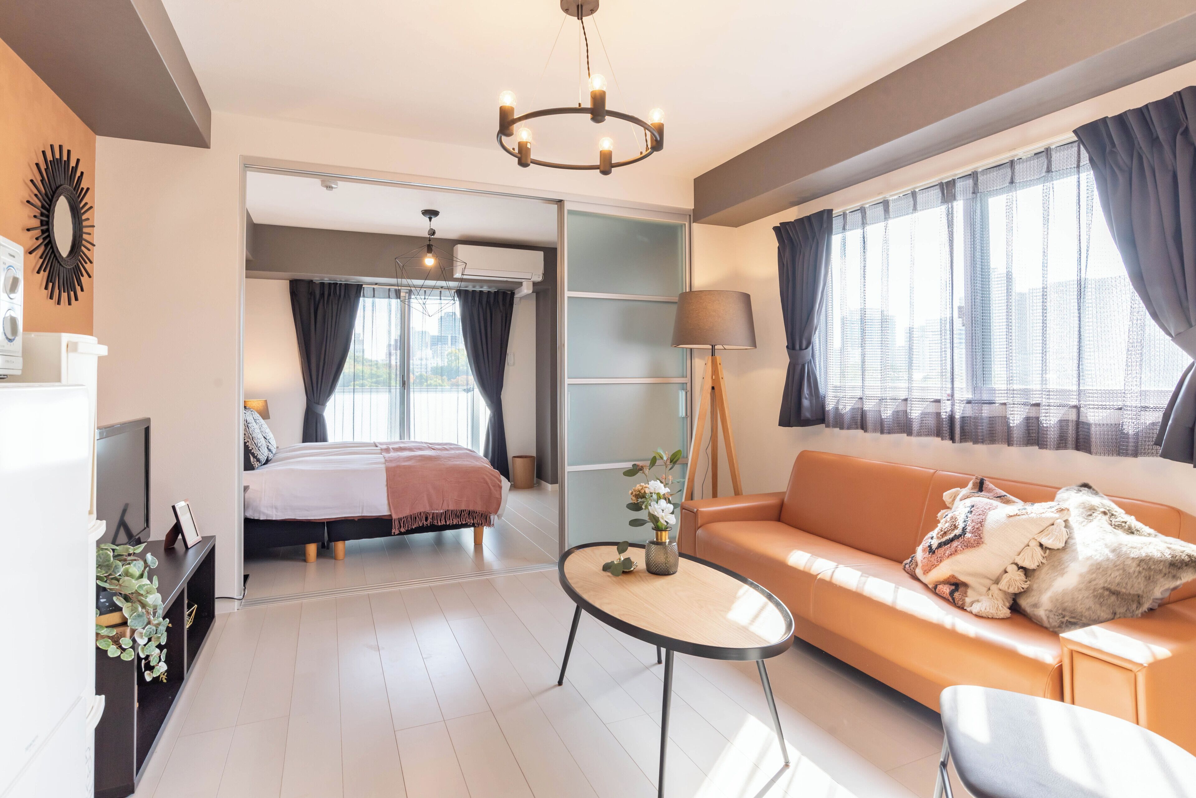 Apartemen Comfort | 1 kamar tidur, tirai kedap cahaya, dan setrika/meja setrika