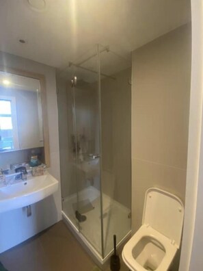 Apartemen | Kamar mandi | Shower dan handuk