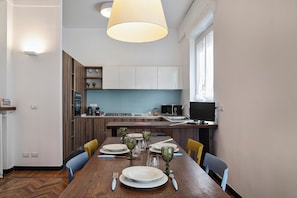 Apartment | Private kitchen | Fridge, microwave, oven, stovetop - Beauty & Design in the Center by Wonderful Italy (Genoa)