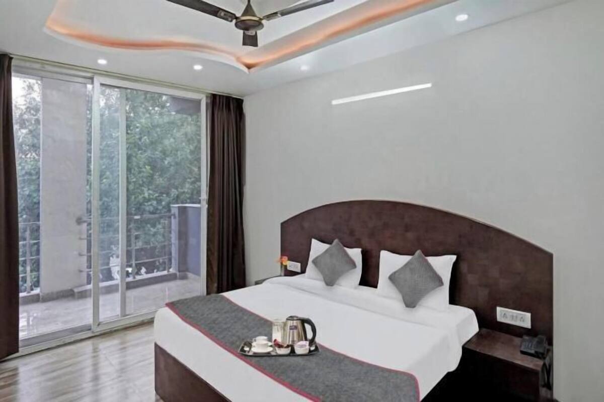 Desk, blackout drapes, rollaway beds (surcharge), WiFi (free)