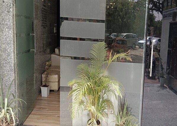 Majoituspaikan sisäänkäynti