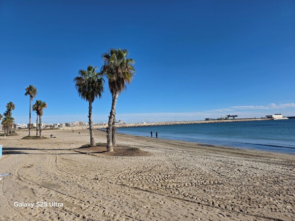 Sun-loungers, beach towels