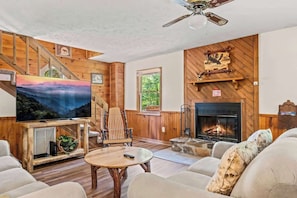Smart TV, fireplace
