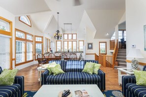 TV, offices - Steps to Beach, Private Pool, Spa & Spacious Yard (Corolla)