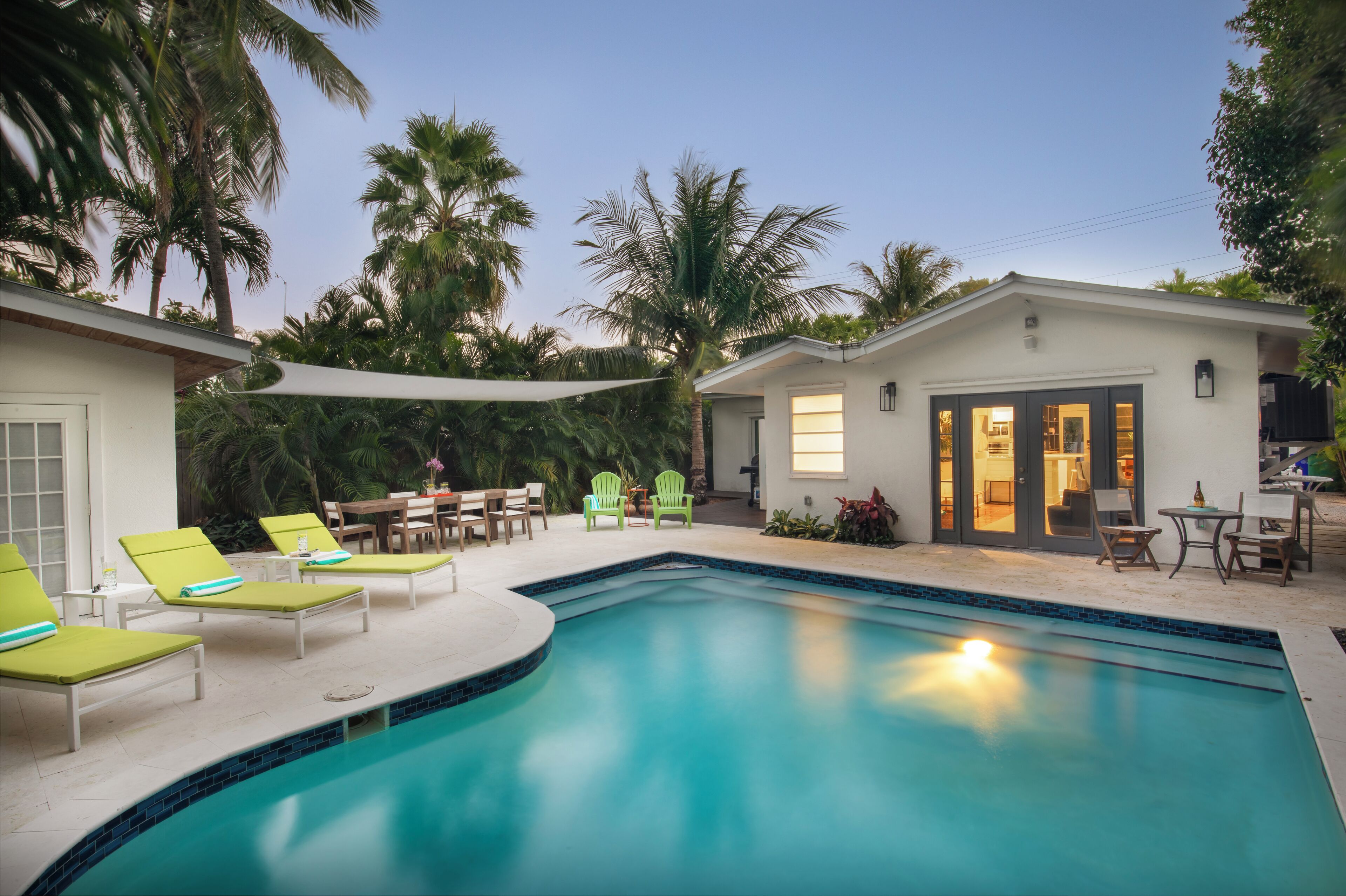 A heated pool