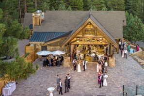 Outdoor banquet area