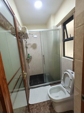 Bidet, Handtücher, Seife, Toilettenpapier