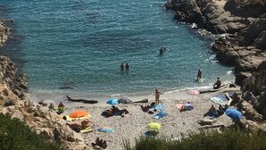 Chaises longues, serviettes de plage