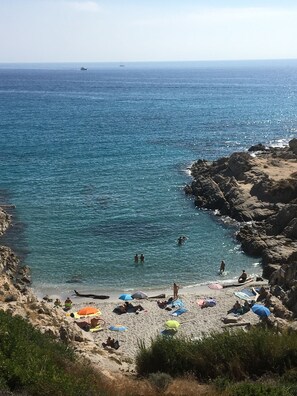 Sun-loungers, beach towels