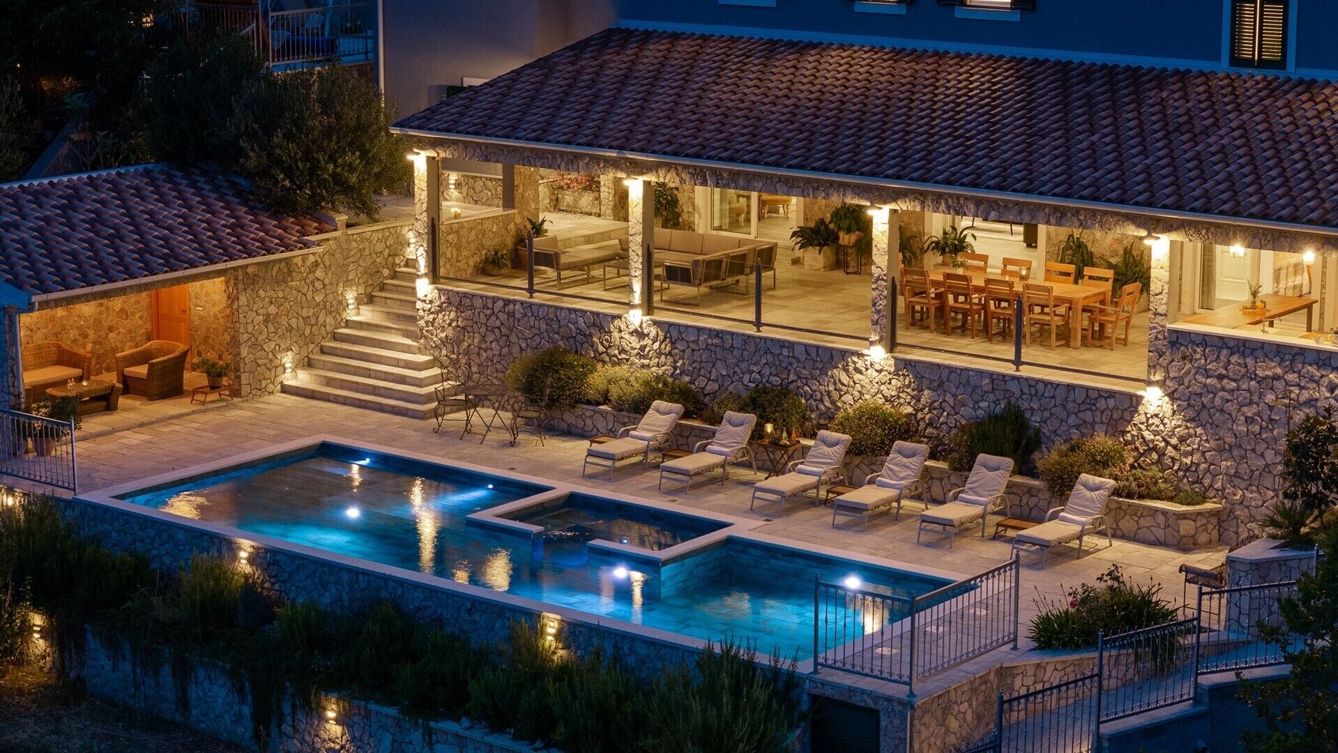 A heated pool