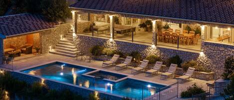 A heated pool