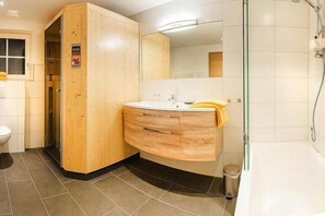 Douche, serviettes fournies