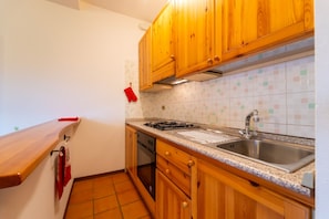 Fridge, microwave, oven, electric kettle