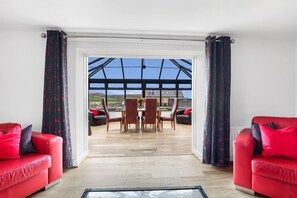 TV connectée, cheminée, jeux vidéo, table de tennis de table